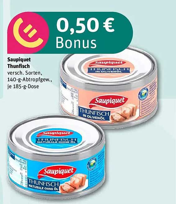 Saupiquet Thunfisch, verschiedene Sorten, 140-g-Abtropfgewicht, je 185-g-Dose