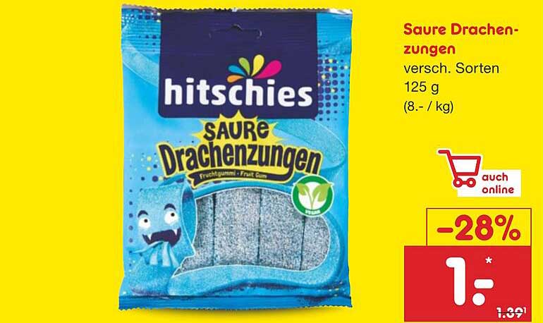 Saure Drachenzungen 125 g - Hit! Nur für kurze Zeit!