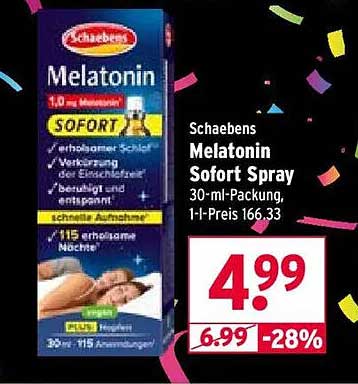 Schaebens Melatonin Sofort Spray 30 ml