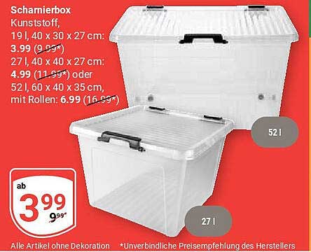 Scharnierbox aus Kunststoff - platzsparend und vielseitig!