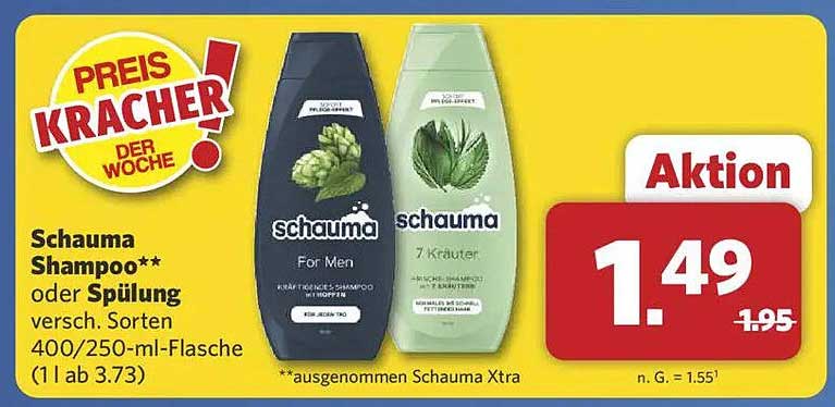 Schauma Shampoo oder Spülung - Preis Kracher der Woche
