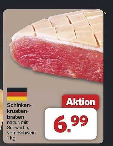 Schinkenkrustenbraten natur, mit Schwarte, vom Schwein 1 kg