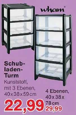 Schubladen-Turm von Wham® - 4 Ebenen für optimalen Stauraum