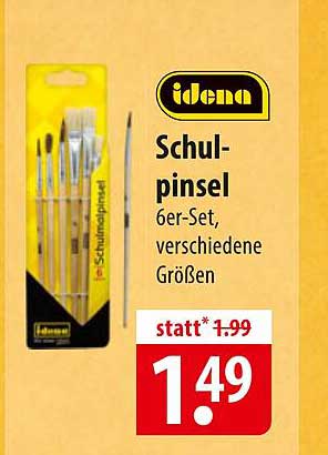 Schul-pinsel 6er-Set, verschiedene Größen