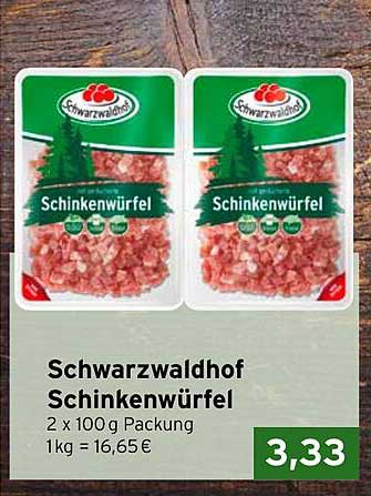 Schwarzwaldhof Schinkenwürfel 2 x 100 g Packung