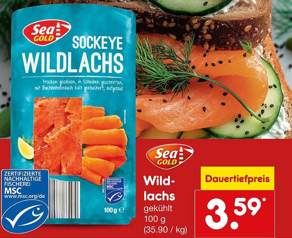Sea Gold Sockeye Wildlachs 100 g
