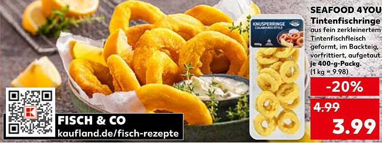 SEAFOOD 4YOU Tintenfischringe 400 g