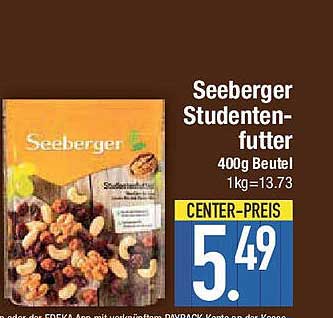 Seeberger Studentenfutter 400g Beutel