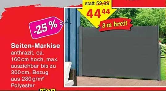 Seiten-Markise anthrazit