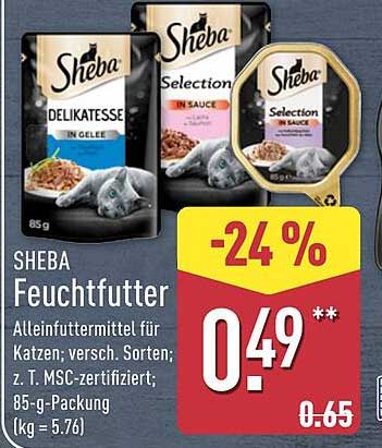 SHEBA Feuchtfutter 85 g - Auswahl für Ihre Katze