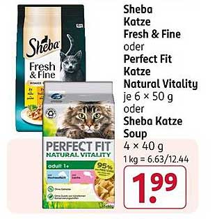 Sheba Katze Fresh & Fine oder Perfect Fit Katze Natural Vitality