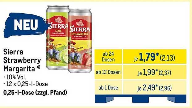 Sierra Strawberry Margarita – Erfrischender Genuss aus der Dose