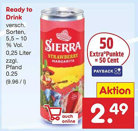Sierra Strawberry Margarita - Fertig zu Trinken