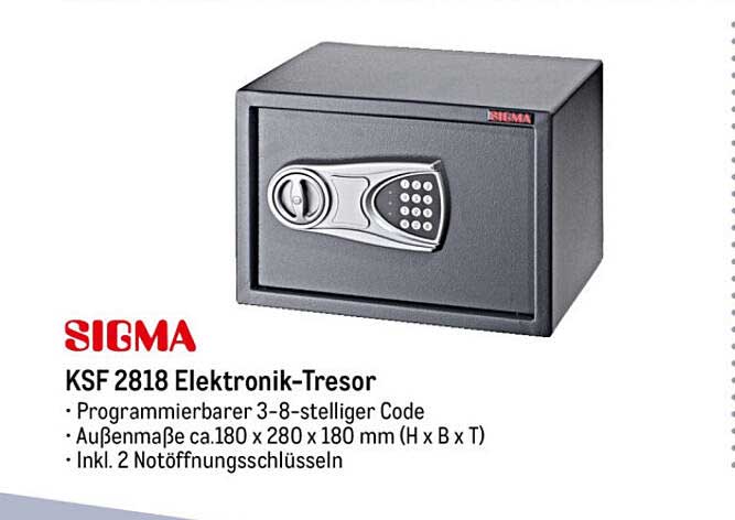 SIGMA KSF 2818 Elektronik-Tresor