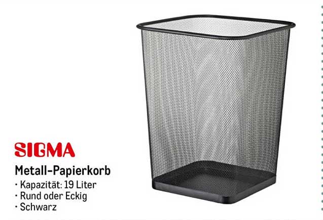 SIGMA Metall-Papierkorb