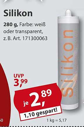 Silikon 280 g - Farbwahl: Weiß oder Transparent