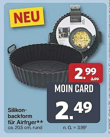 Silikon-Backform für Airfryer ** ca. 20,5 cm, rund