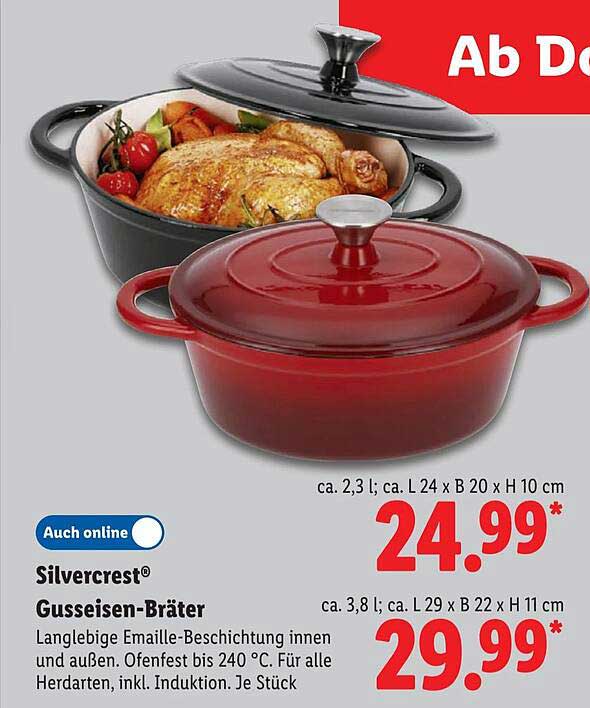 Silvercrest® Gusseisen-Bräter