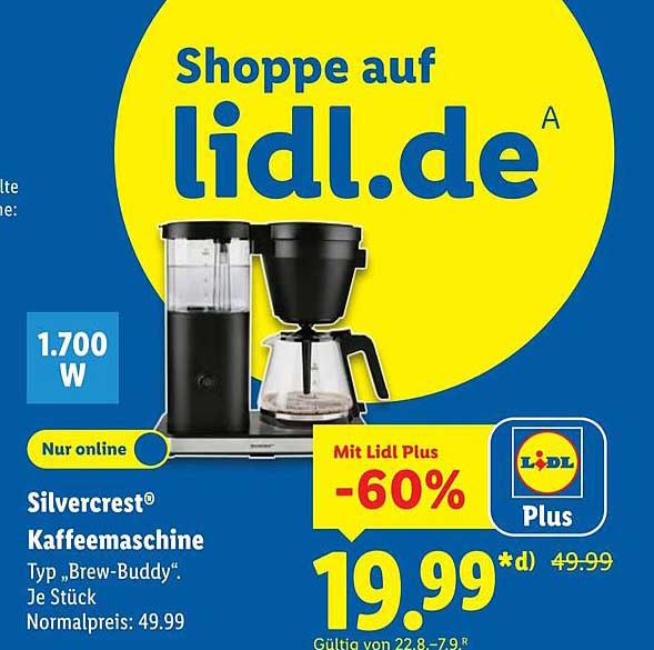 Silvercrest® Kaffeemaschine Typ „Brew-Buddy“