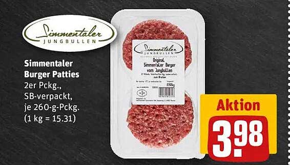 Simmentaler Burger Patties 2er Pckg.