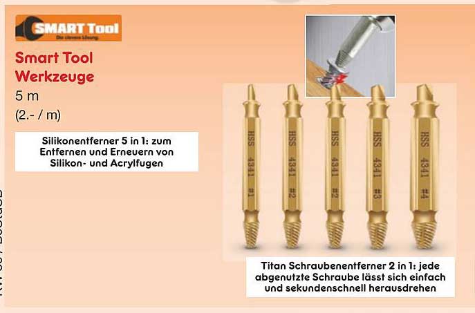 Smart Tool Werkzeuge 5m Silikonentferner 5 in 1