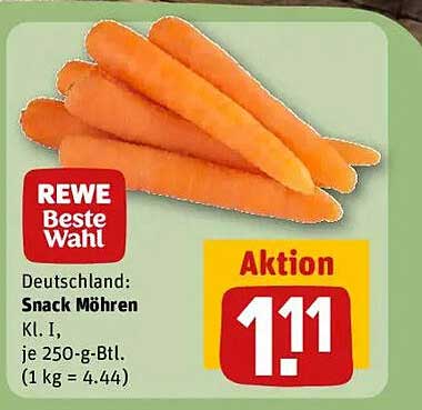 Snack Möhren, Kl. I, je 250-g-Btl.