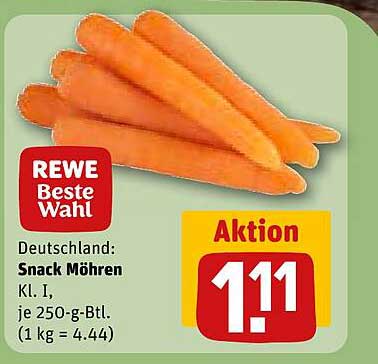 Snack Möhren Kl. I, je 250-g-Btl.
