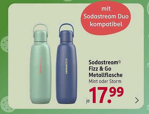 Sodastream Fizz & Go Metallflasche – Mint oder Storm