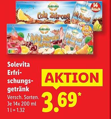 Solevita Erfrischungsgetränk - Verschiedene Sorten