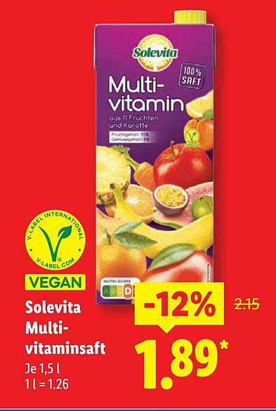 Solevita Multivitaminsaft 1,5 l
