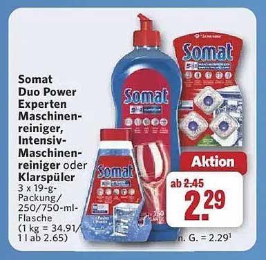 Somat Duo Power Experten Maschinen-Reiniger, Intensiv-Maschinen-Reiniger oder Klarspüler