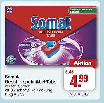 Somat Geschirrspülmittel-Tabs - versch. Sorten
