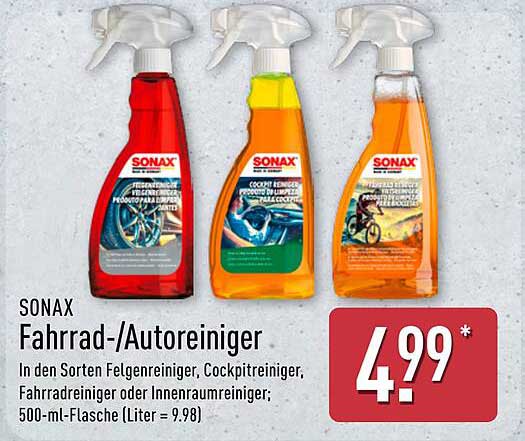 SONAX Fahrrad-/Autoreiniger - 500-ml-Flasche