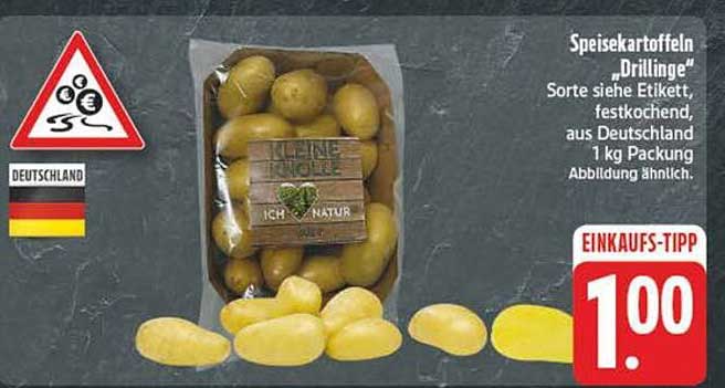 Speisekartoffeln "Drillinge" - 1 kg Packung
