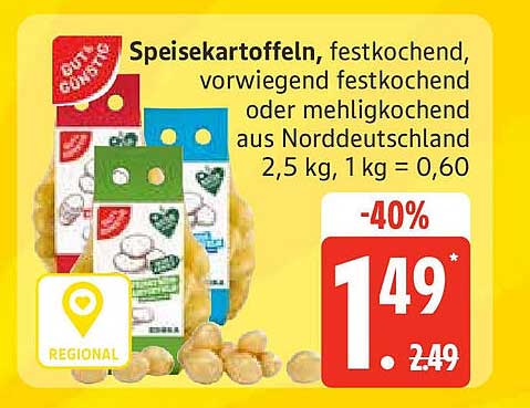 Speisekartoffeln, festkochend, vorwiegend festkochend oder mehligkochend aus Norddeutschland