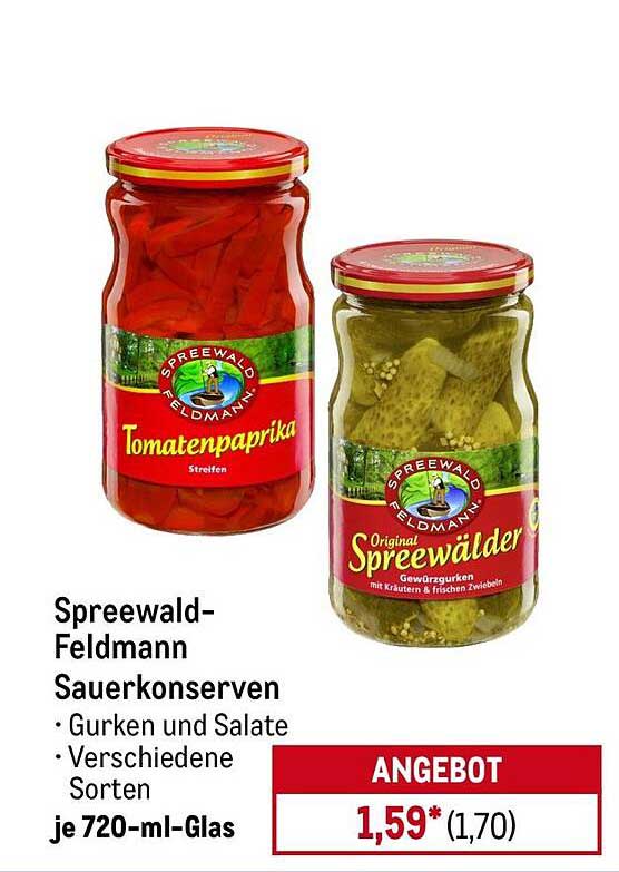 Spreewald-Feldmann Sauerkonserven – Gurken und Salate