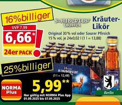 St. Hubertus Kräuter-Likör 24er Pack - 30% Vol.