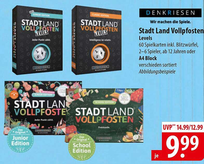Stadt Land Vollpfosten Levels