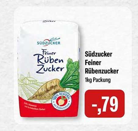 Südzucker Feiner Rübenzucker 1kg Packung