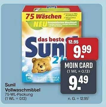 Sunil Vollwaschmittel 75-WL-Packung