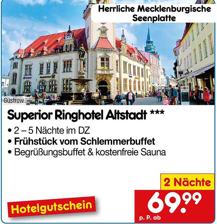 Superior Ringhotel Altstadt *** – 2 – 5 Nächte im DZ