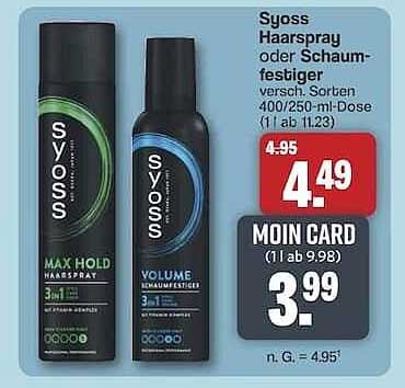 Syoss Haarspray oder Schaumfestiger 400/250 ml