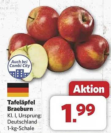 Tafeläpfel Braeburn 1-kg-Schale