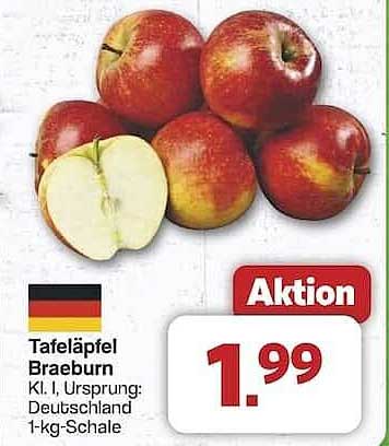 Tafeläpfel Braeburn - 1 kg Schale
