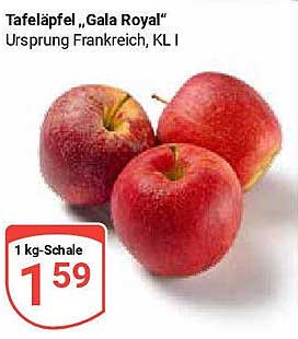 Tafeläpfel „Gala Royal“ - Ursprung Frankreich, KL I