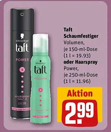 Taft Haarspray Volumen oder Power - Jetzt zum Aktionspreis!