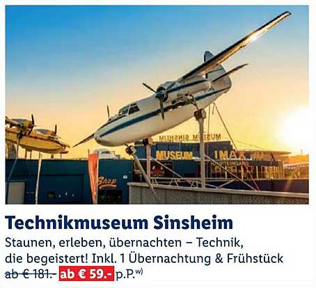 Technikmuseum Sinsheim inkl. 1 Übernachtung & Frühstück ab € 59