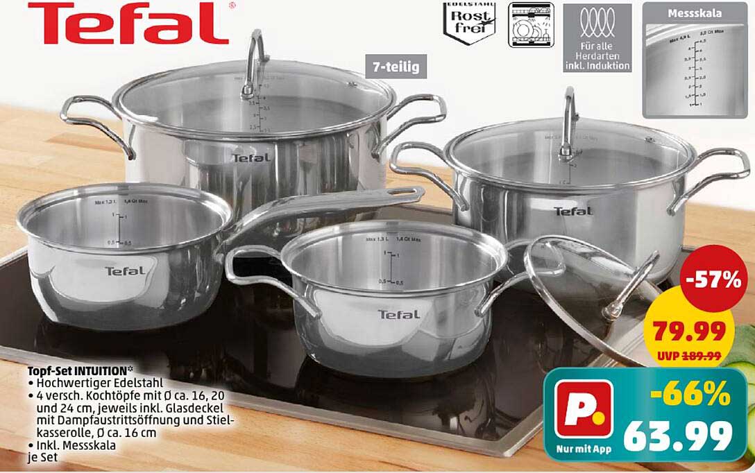 Tefal Topf-Set INTUITION 7-teilig