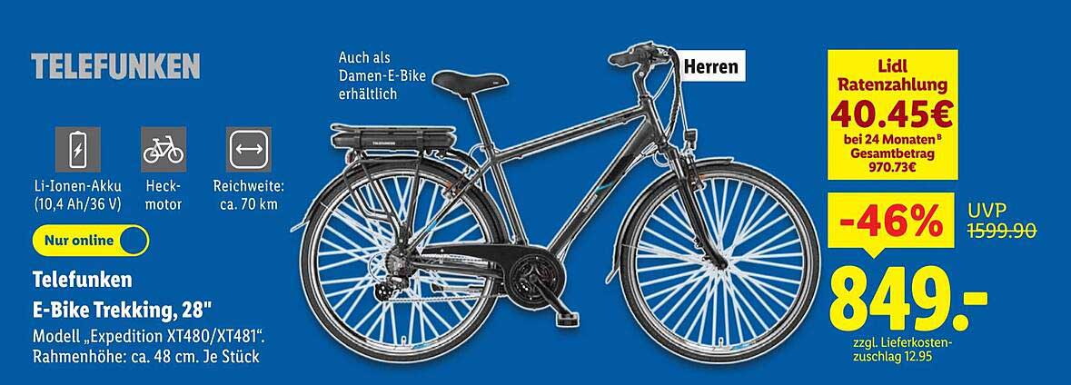 Telefunken E-Bike Trekking, 28"