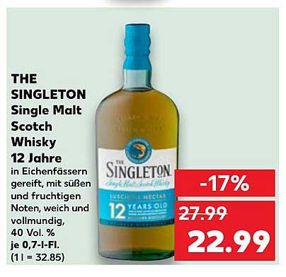 THE SINGLETON 12 Jahre Single Malt Scotch Whisky